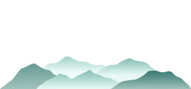 White text "CAROLINA Trails of Discovery" above green mountains on a transparent background.